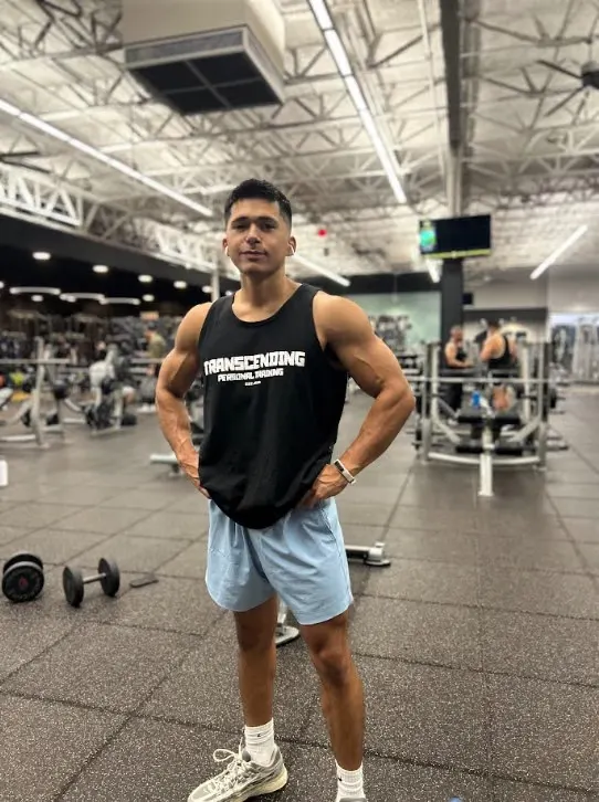 Mark Villanueva Jr. in the gym